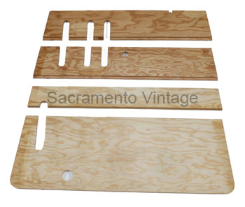[04222] FLOORBOARDS- FRONT 1926-27 CLOSED COUPE - TUDOR SEDAN 3-PCS