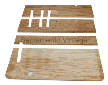 [04221] FLOORBOARDS- FRONT 1926-27 OPEN ROADSTER - TOURING 3-PCS