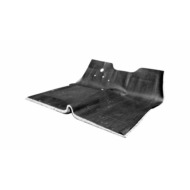 [06419] FLOORMAT - PASSESENGER  BLACK 1937-39 FRONT