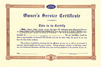 [09408-2] FOLDER - OWNERS SERVICE CERT. 1939-41