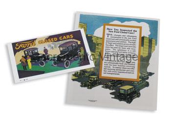 [09049] FORD CLOSED CARS SALES BROCHURE 1920-23 FOLDOUT