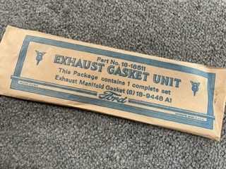 [05650-00] GENUINE FORD NOS EXHAUST MANIFOLD GASKET SET (8) LIMITED SUPPLY 1932-53