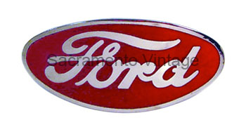 [05812-R] FORD OVAL EMBLEM RED 1934 PASSENGER