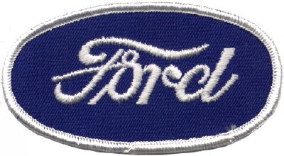 [PATCH-FORD] FORD OVAL EMBROIDERED PATCH 3-1/2" X 2"