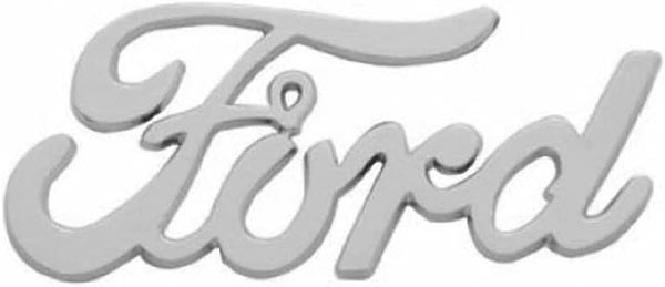 [06253-6] FORD SCRIPT- CHROME / SELF ADHESIVE UNIVERSAL 3" WIDE