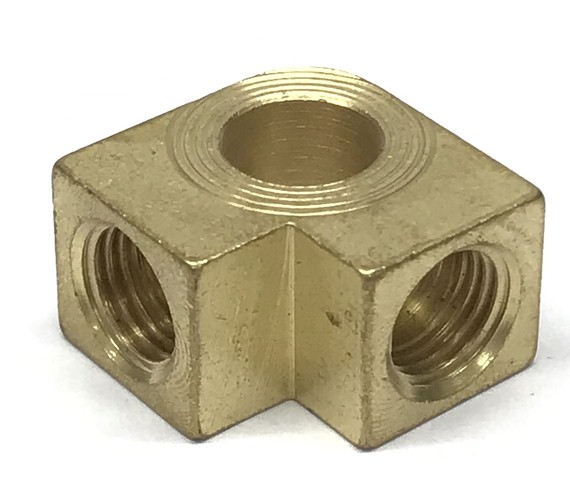 [497060] FRONT BRAKE LINE CONNECTOR FITTING- BRASS  1949-1951 - PASS AND MERCURY