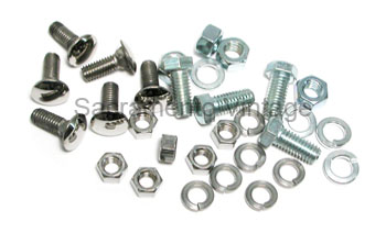 [08266-2] FRONT BUMPER CARRIAGE BOLTS- 1953-56  polished - requires square hole