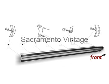 [201003] FRONT FENDER MOLDING XLT WOOD GRAIN 3 5/8in 1970-72
