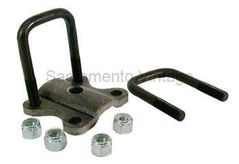[11312] FRONT U BOLT SET- 1928-34 PLAIN 2 U-BOLTS AND LOWER PLATE