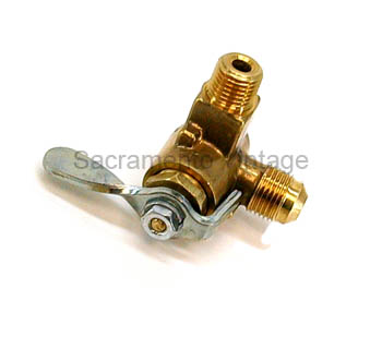 [00503] FUEL SHUT OFF (BALL VALVE) VALVE UNDER TANK- brass USA 1928-EARLY 31  / 1932-47 PU 