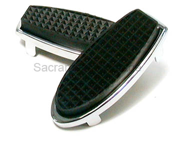[00141-1] FULTON PEDAL PADS W/CHROME TRIM 1928-31