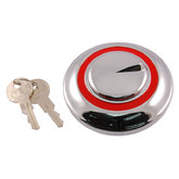 [07726-2] GAS CAP LOCKING CHROME WITH RED RING 1951-70 PU and 1949-52 PASS