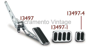 [13497] GAS PEDAL- CHROME WITH RUBBER INSERT
