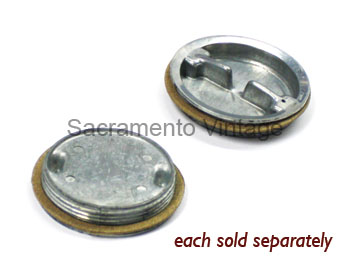[03735-1] GAS TANK CAP- bung style 1912-24 SOLID ZINC - RECESSED