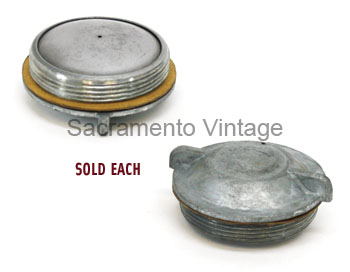 [03736-0] GAS TANK CAP- wing style 1924-27 ZINC WITH SPLASH GUARD INSERT