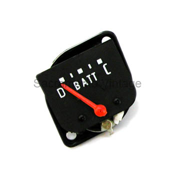 [08187-30] GAUGE - BATTERY  / SQUARES 1956 12 VOLT WORKS AS VOLT GAUGE