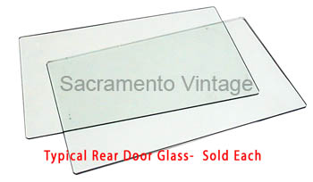 [16122-3] GLASS- REAR DOOR GLASS 1931 SLANT WINDSHIELD FORDOR 160-A, B, C