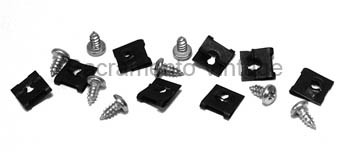 [08595] GLOVE BOX CLIPS and SCREWS (16pcs) 1953-60