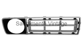 [207687-4] GRILLE INSERT R.H argent/char 1976-77