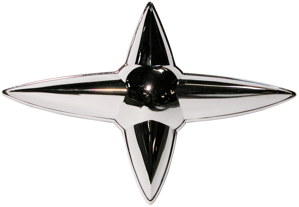 [07678-1] GRILLE STAR 6 CYLINDER CHROME 1955