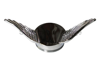 [03658] GULL HIGH WING RADIATOR CAP- CHROME 5-3/4" SPAN 1909-27