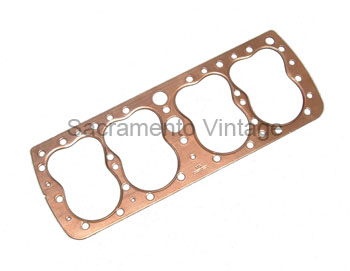 [05355-4] HEAD GASKET- 1945-48 COPPER -BIG- --BIG BORE-- ROUND PORTS