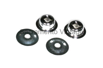 [13199] HEADLAMP MOUNTING BASE - CHROME SET OF 2 FOR BALL AND STUD POSTS