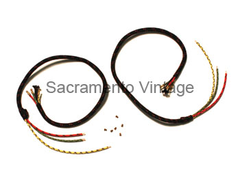[06087-1] HEADLAMP BRAIDED CLOTH WIRES - NO SOCKETS  1933-36 PASS /  1935-39 PU