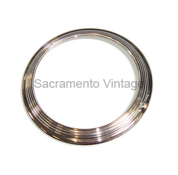 [06057-1] HEADLAMP RIM- w/groove 1947 CAR AND 1942-47 PU STAINLESS STEEL