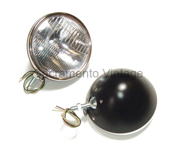 [06058-5] HEADLAMPS - 33-34 PICKUP / PRIMER BUCKETS S/S RINGS 12-V QUARTZ
