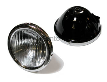 [03936] HEADLAMPS- BLACK W/ CHROME RIM 1926-27