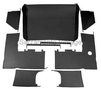 [08629] HEADLINER KIT- BLACK PICKUP 1948-52 TRIM WINDOW AREA FOR 1951-52