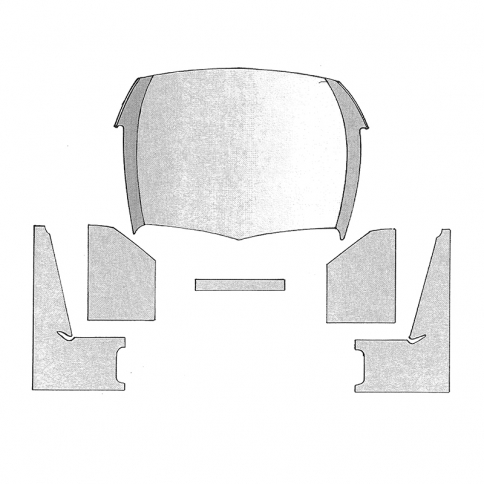 [06562] HEADLINER KIT- pickup BLACK 1940-47