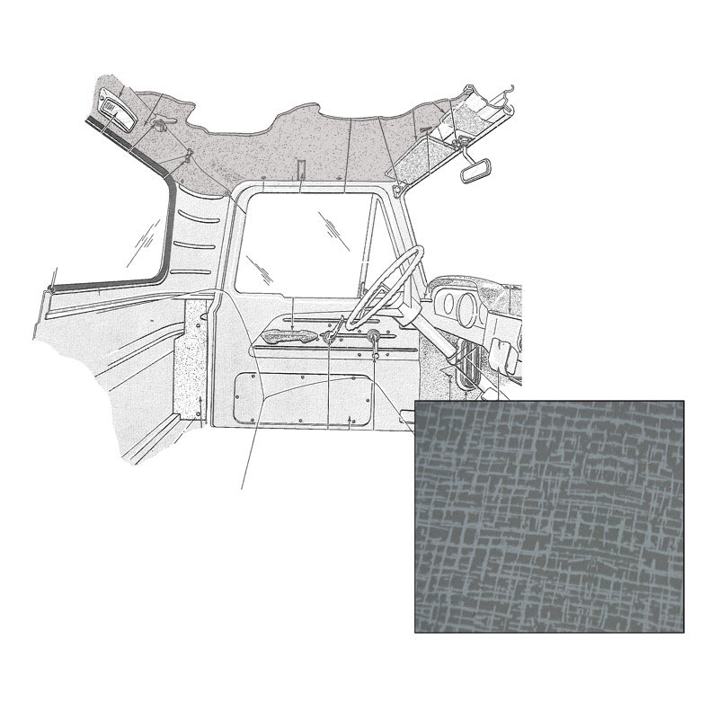 [08639-6] HEADLINER KIT- Unibody 2pc 1961-63