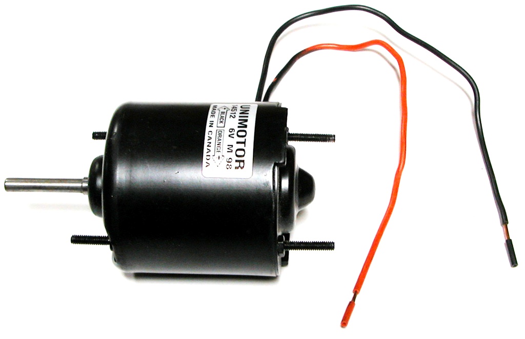 [08300] HEATER MOTOR 6 VOLT 1948-55 REVERSIBLE 1/4 Inch SHAFT