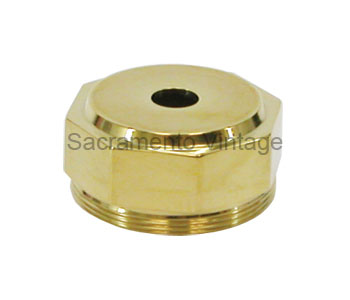 [03659] HEX RADIATOR CAP- BRASS DRILLED 1909-27