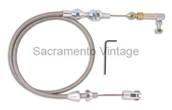 [13482-1] HI-TECH POLISHED STAINLESS 24 INCH THROTTLE CABLE