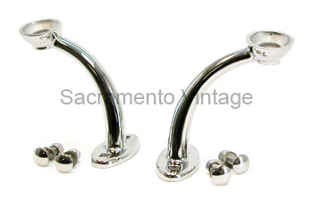 [13226] HIBOY HEADLIGHT STANDS FRAME MOUNT POLISHED STAINLESS W/HARDWARE
