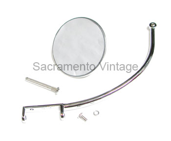 [06926-1] HINGE MIRROR BY DRAKE LATE 36-40 & 48-52 PICKUP CHROME CURVED ARM
