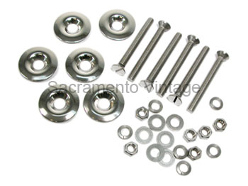 [08424-6] HOLD-DOWN BOLT SET POLISHED 51-52 and 1961-72