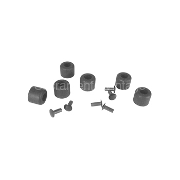 [00840] HOOD BUMPER SET- ROUND 1928-29 WITH RIVETS