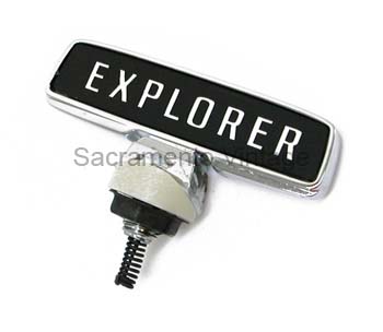[208154-2] HOOD ORNAMENT EXPLORER/BLACK 1976-77