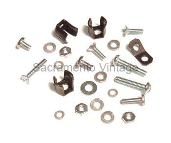 [05805-4] HOOD ORNAMENT TO HOOD HARDWARE KIT 1939-40 PASSENGER & PICKUP