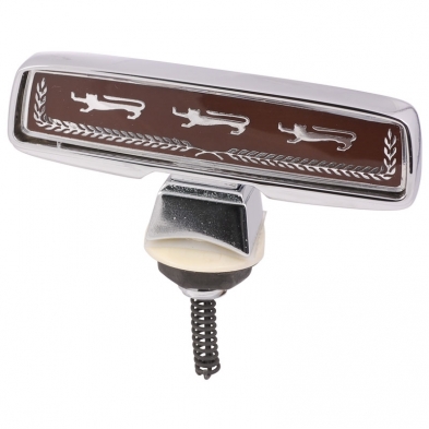 [208154-3] HOOD ORNAMENT WREATH/LIONS/BROWN 1976-79