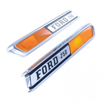 [208150-1] HOOD SIDE EMBLEM F250 1968-72
