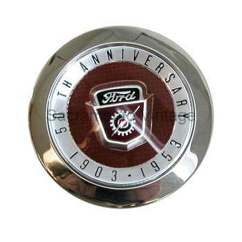 [08004-1] HORN BUTTON INSERT WITH CHROME BEZEL 1953 50TH ANNIVERSARY