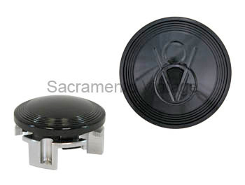 [16529-1] LECARRA HORN BUTTON MARK 40 V-8 WITH RINGS BLACK