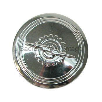 [08009-4] HORN BUTTON POLISHED STAINLESS 1953-60