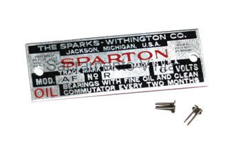 [00778-00] HORN DATA PLATE WITH RIVETS- 30-31