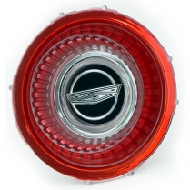 [205053] HUB CAP EMBLEM-RED PLASTIC 1966-69